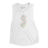 New Jersey Pride State Flowey Scoopneck Muscle Tank-Allegiant Goods Co. Vintage Sports Apparel