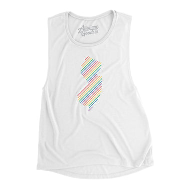 New Jersey Pride State Flowey Scoopneck Muscle Tank-Allegiant Goods Co. Vintage Sports Apparel