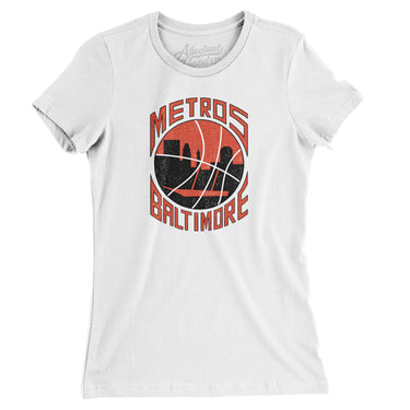 Baltimore Metros Basketball Women's T-Shirt-Allegiant Goods Co. Vintage Sports Apparel