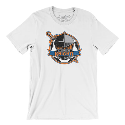 Sacramento Knights Soccer Men/Unisex T-Shirt-White-Allegiant Goods Co. Vintage Sports Apparel