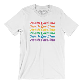 North Carolina Pride Men/Unisex T-Shirt-White-Allegiant Goods Co. Vintage Sports Apparel