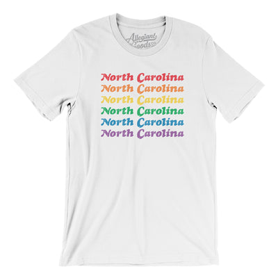 North Carolina Pride Men/Unisex T-Shirt-White-Allegiant Goods Co. Vintage Sports Apparel