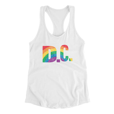 Washington D.C. Pride Women's Racerback Tank-Allegiant Goods Co. Vintage Sports Apparel