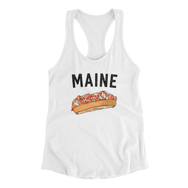 Maine Lobster Roll Women's Racerback Tank-Allegiant Goods Co. Vintage Sports Apparel