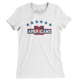 New York Americans Hockey Women's T-Shirt-Allegiant Goods Co. Vintage Sports Apparel