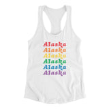 Alaska Pride Women's Racerback Tank-Allegiant Goods Co. Vintage Sports Apparel