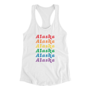 Alaska Pride Women's Racerback Tank-Allegiant Goods Co. Vintage Sports Apparel