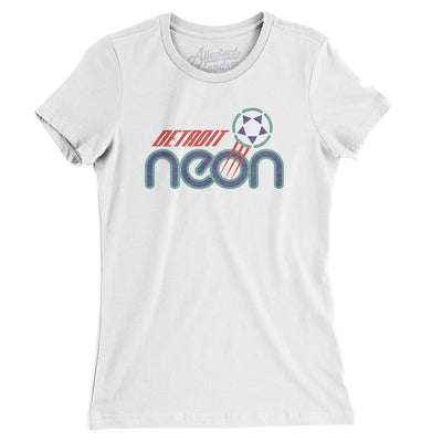 Detroit Neon Soccer Women's T-Shirt-White-Allegiant Goods Co. Vintage Sports Apparel