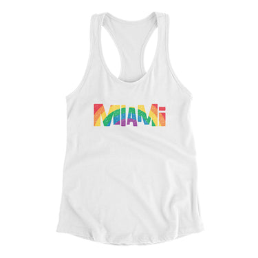 Miami Florida Pride Women's Racerback Tank-Allegiant Goods Co. Vintage Sports Apparel