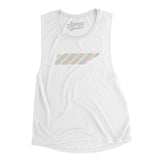 Tennessee Pride State Flowey Scoopneck Muscle Tank-Allegiant Goods Co. Vintage Sports Apparel