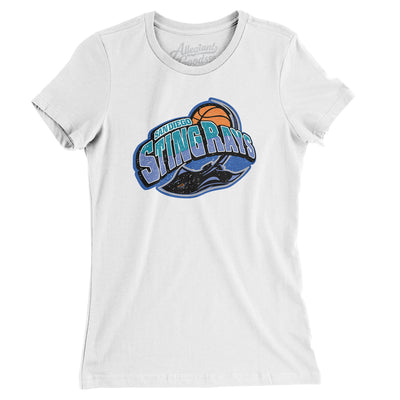 San Diego StingRays Basketball Women's T-Shirt-White-Allegiant Goods Co. Vintage Sports Apparel