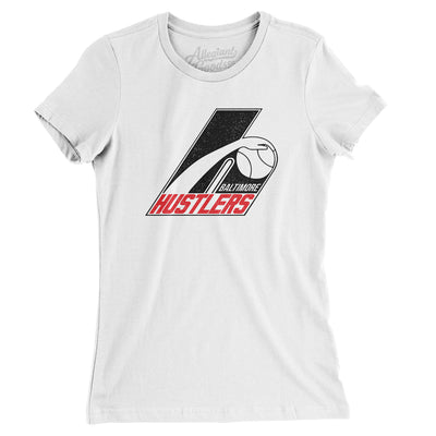 Baltimore Hustlers Defunct Basketball Women's T-Shirt-White-Allegiant Goods Co. Vintage Sports Apparel