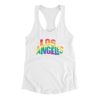Los Angeles California Pride Women's Racerback Tank-Allegiant Goods Co. Vintage Sports Apparel