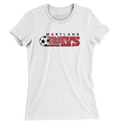 Maryland Bays Soccer Women's T-Shirt-White-Allegiant Goods Co. Vintage Sports Apparel