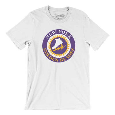 New York Golden Blades Hockey Men/Unisex T-Shirt-White-Allegiant Goods Co. Vintage Sports Apparel