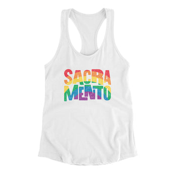 Sacramento California Pride Women's Racerback Tank-Allegiant Goods Co. Vintage Sports Apparel