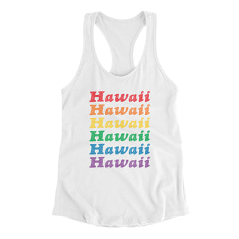 Hawaii Pride Women's Racerback Tank-Allegiant Goods Co. Vintage Sports Apparel