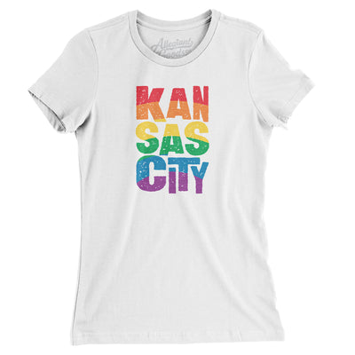 Kansas City Pride Women's T-Shirt-White-Allegiant Goods Co. Vintage Sports Apparel