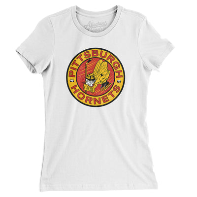 Pittsburgh Hornets Hockey Women's T-Shirt-White-Allegiant Goods Co. Vintage Sports Apparel