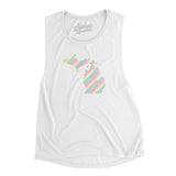 Michigan Pride State Flowey Scoopneck Muscle Tank-Allegiant Goods Co. Vintage Sports Apparel