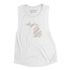 Michigan Pride State Flowey Scoopneck Muscle Tank-White-Allegiant Goods Co. Vintage Sports Apparel
