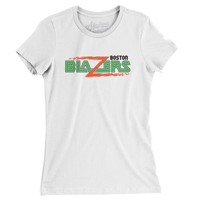 Boston Blazers Lacrosse Women's T-Shirt-White-Allegiant Goods Co. Vintage Sports Apparel