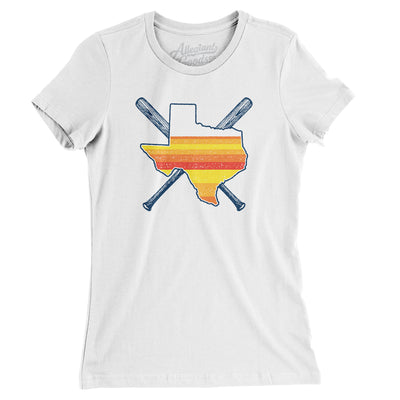 Houston Baseball Women's T-Shirt-White-Allegiant Goods Co. Vintage Sports Apparel