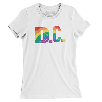Washington D.C Pride Women's T-Shirt-White-Allegiant Goods Co. Vintage Sports Apparel