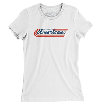 Las Vegas Americans Soccer Women's T-Shirt-White-Allegiant Goods Co. Vintage Sports Apparel