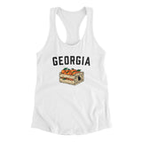 Georgia Peach Crate Women's Racerback Tank-White-Allegiant Goods Co. Vintage Sports Apparel