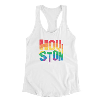 Houston Texas Pride Women's Racerback Tank-Allegiant Goods Co. Vintage Sports Apparel