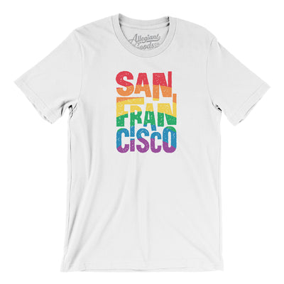 San Francisco California Pride Men/Unisex T-Shirt-White-Allegiant Goods Co. Vintage Sports Apparel