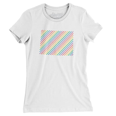 Colorado Pride State Women's T-Shirt-White-Allegiant Goods Co. Vintage Sports Apparel