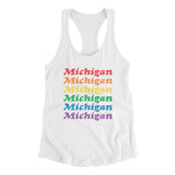 Michigan Pride Women's Racerback Tank-Allegiant Goods Co. Vintage Sports Apparel