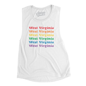 West Virginia Pride Women's Flowey Scoopneck Muscle Tank-Allegiant Goods Co. Vintage Sports Apparel