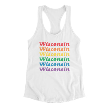 Wisconsin Pride Women's Racerback Tank-Allegiant Goods Co. Vintage Sports Apparel
