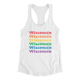 Wisconsin Pride Women's Racerback Tank-Allegiant Goods Co. Vintage Sports Apparel