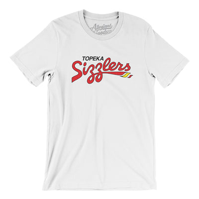 Topeka Sizzlers Basketball Men/Unisex T-Shirt-White-Allegiant Goods Co. Vintage Sports Apparel