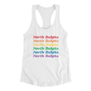 North Dakota Pride Women's Racerback Tank-Allegiant Goods Co. Vintage Sports Apparel