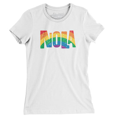 New Orleans Louisiana Pride Women's T-Shirt-White-Allegiant Goods Co. Vintage Sports Apparel