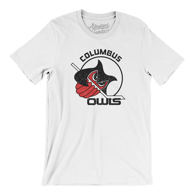Columbus Owls Hockey Men/Unisex T-Shirt-White-Allegiant Goods Co. Vintage Sports Apparel