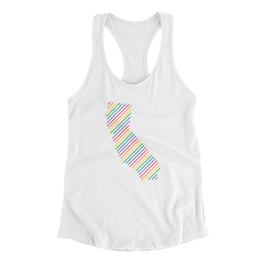 California Pride State Women's Racerback Tank-Allegiant Goods Co. Vintage Sports Apparel