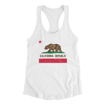 California State Flag Women's Racerback Tank-Allegiant Goods Co. Vintage Sports Apparel