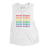 South Dakota Pride Women's Flowey Scoopneck Muscle Tank-Allegiant Goods Co. Vintage Sports Apparel