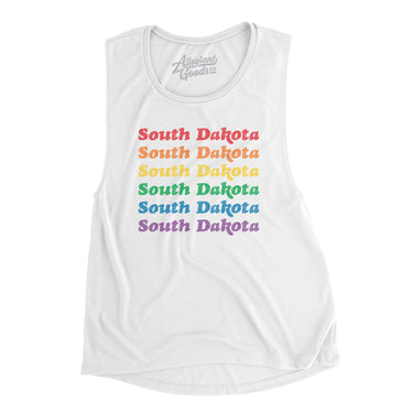 South Dakota Pride Women's Flowey Scoopneck Muscle Tank-Allegiant Goods Co. Vintage Sports Apparel