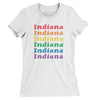 Indiana Pride Women's T-Shirt-White-Allegiant Goods Co. Vintage Sports Apparel