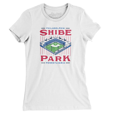 Shibe Park Philadelphia Women's T-Shirt-Allegiant Goods Co. Vintage Sports Apparel