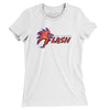 Las Vegas Flash Roller Hockey Women's T-Shirt-White-Allegiant Goods Co. Vintage Sports Apparel