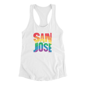 San Jose California Pride Women's Racerback Tank-Allegiant Goods Co. Vintage Sports Apparel