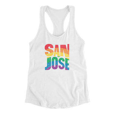 San Jose California Pride Women's Racerback Tank-Allegiant Goods Co. Vintage Sports Apparel